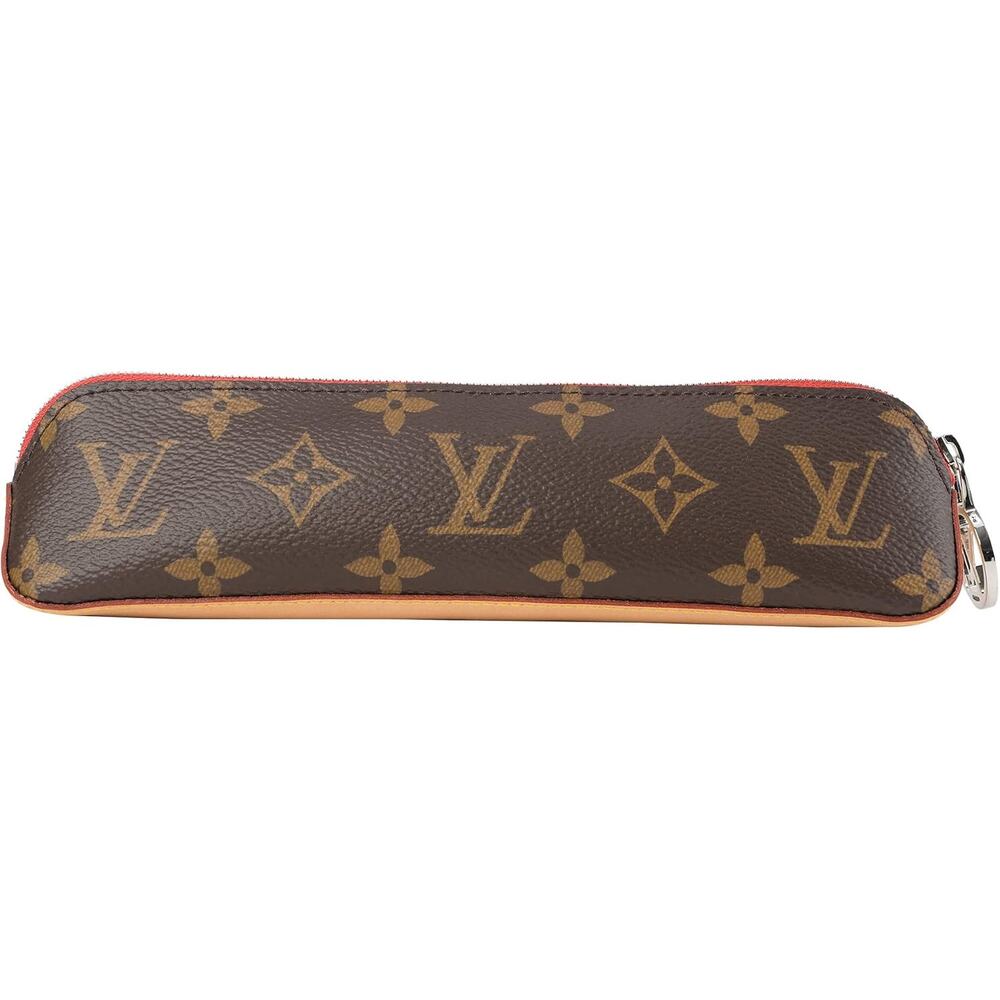 Louis Vuitton Monogram Elizabeth Pencil Pouch Case Red Gi0009 Trous RARE NEW